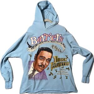 Barriers Duke Ellington Hoodie Blue XXL Rare Graphic Pullover